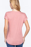 Dolman Slv V-neck Rayon Jersey Top