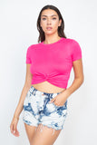 Twist-front Short Sleeve Top