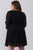 Plus Wrap Deep V-neck Long Puff Sleeve With Elasticated Cuff Pleated Mini Dress