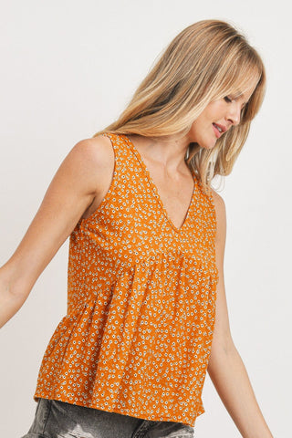 Sleeveless Floral Top