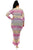 Plus See-through Gradient Fishnet Overlay Dress