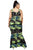 Plus Leaf & Chain Print Bodycon Maxi Dress
