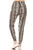 Snakeskin Printed Joggers With Solid Trim, Drawstring Waistband, Waist
