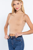 Round Neck Seamless Crop Tank Top