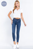 Short Slv Notched Rib Seamless Top