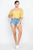 Distressed Frayed Hem Denim Shorts