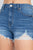 Distressed Frayed Hem Denim Shorts
