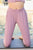 Waist Elastic Band Side Zipper Pocket Contrast Mesh Pants