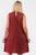 Plus Rust And Nude Illusion High Neck Swing Dress