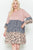 Leopard Print Ruffled And Bell Sleeve Dress