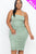 Plus Size Double Ruched Front And Ruched Back Detail Mini Dress