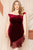 Velvet Off The Shoulder Plus Mini Dress