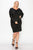 Draped Neck Long Sleeve Dress