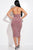 Solid Halter Neck Midi Dress With Criss Cross Front And Cutout
