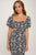 Floral Puff Sleeve Bodycon Dress