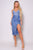 Glitter Spaghetti Strap Side Ruched Glitter Midi Dress