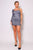 Glitter Asymmetrical Sleeve Party Mini Dress