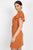 Button-front Butterfly Sleeve Dress