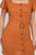 Button-front Butterfly Sleeve Dress