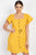 Button-front Butterfly Sleeve Dress