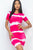 Stripe Tie-dye Printed Midi Dress