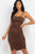 Double Ruched Front And Ruched Back Detail Mini Dress