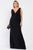 Plus Draped Back V-neck Sleeveless Maxi Dress