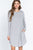Long Slv French Terry Mini Dress