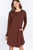 Long Slv French Terry Mini Dress