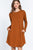 Long Slv French Terry Mini Dress