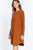 Long Slv French Terry Mini Dress