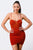 Luxe Glitter Front Mesh Ribbed Cami Mini Dress