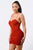 Luxe Glitter Front Mesh Ribbed Cami Mini Dress