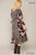 Leopard And Floral Mixed Print Hi Low Midi Dress With Waist Tie