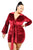 Plus Velvet Bishop Sleeve Mini Dress