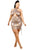 Plus Metallic Cross Wrap Halter Mini Dress