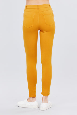 5-pockets Shape Skinny Ponte Mid-rise Pants