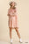 Jacquard Raglan Smocked Tie Neck Yoke Dress