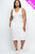 Plus Ribbed Back Slit Bodycon Dress
