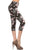 Multi-color Print, Cropped Capri Leggings In A Fitted Style With A Banded High Waist.