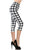 Multi-color Print, Cropped Capri Leggings In A Fitted Style With A Banded High Waist
