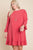 Plus Size Two Tone Ruched Shoulder Lovely Knee Dress