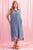 Sleeveless Denim Maxi Shirt Dress