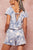 A Star-pattern Tie-dye Knit Romper