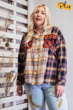 Plaid Mix Button Down Shirt