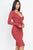 Hacci Brushed Knit V Neck Bodycon Dress