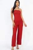 Solid Strapless Jumpsuit