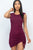 Sleeveless Shoulder Pad Drawstring Ruched Mini Dress