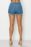 Side Chain Detailed Denim Shorts