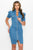 Puff Sleeve Bodycon Denim Dress